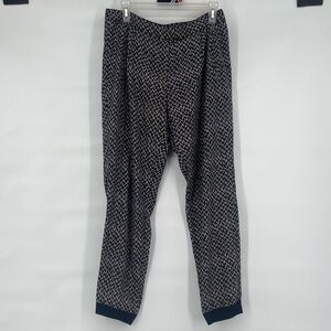 Barney’s New York flowy jogger patterned black and white pants